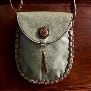 Chala Charming Leather Pouch, Mint Green